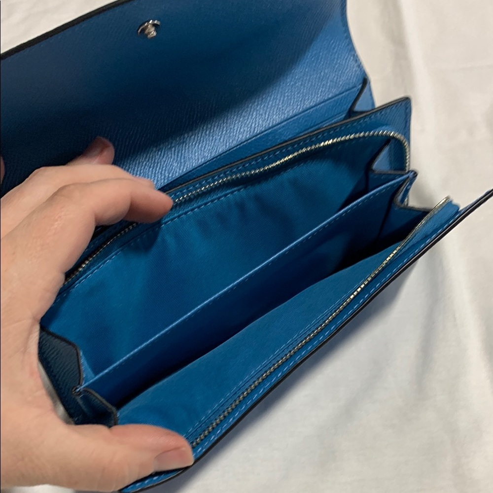 Coach Blue Saffiano Leather Wallet 5101 - Picture 10 of 13